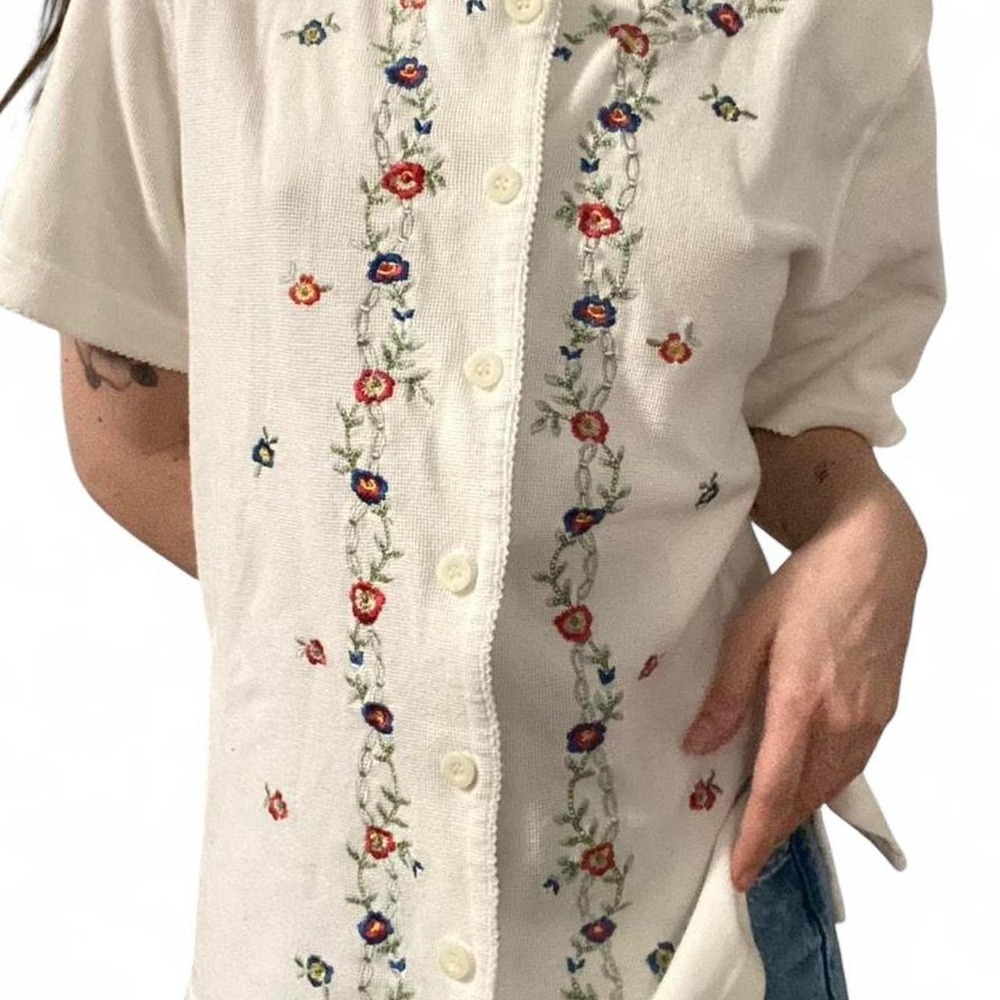 Vintage Alfred Dunner button down knit shirt